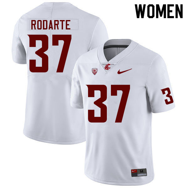 Women #37 Luca Rodarte Washington State Cougars College Football Jerseys Sale-White - Click Image to Close